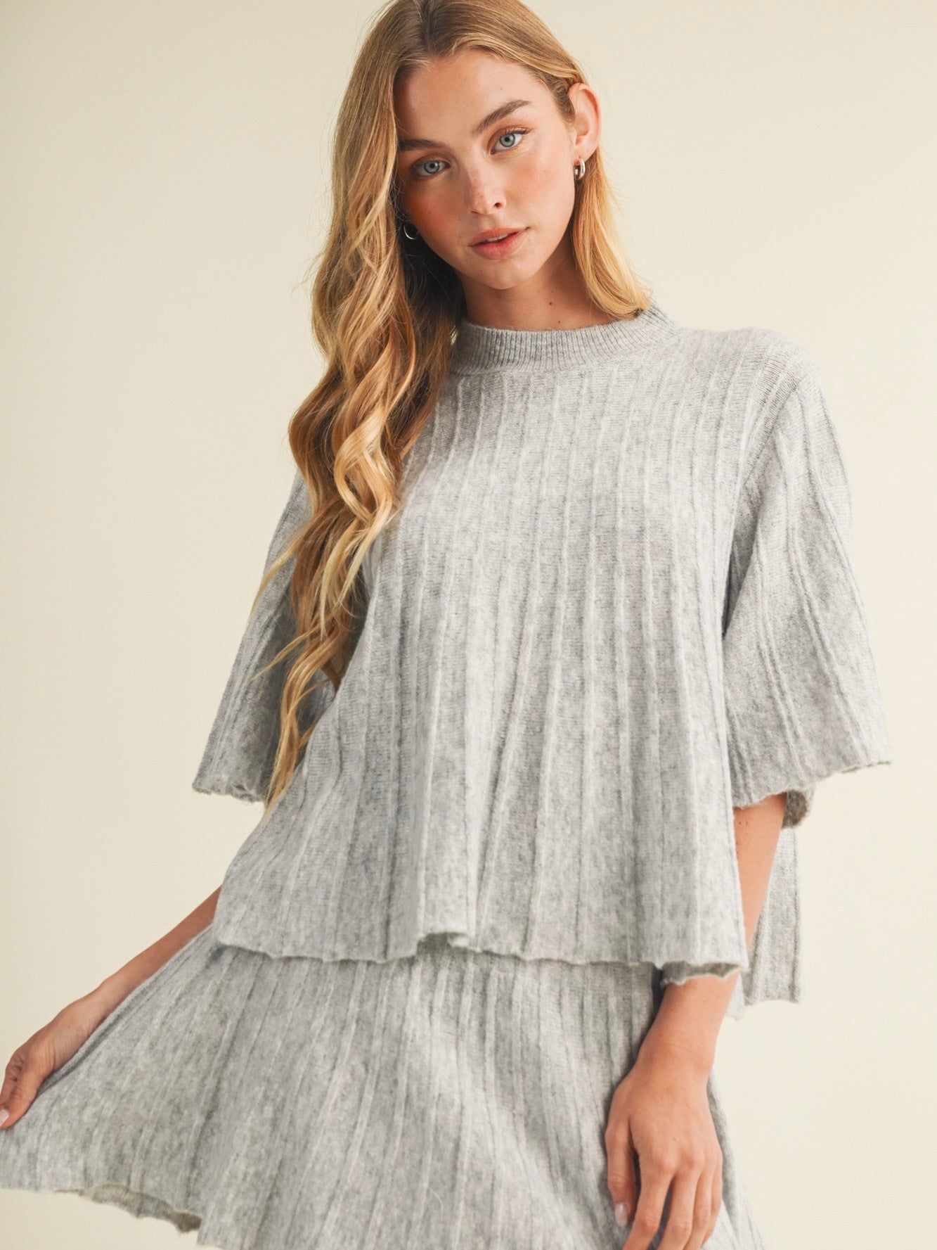High Neck Knit Top
