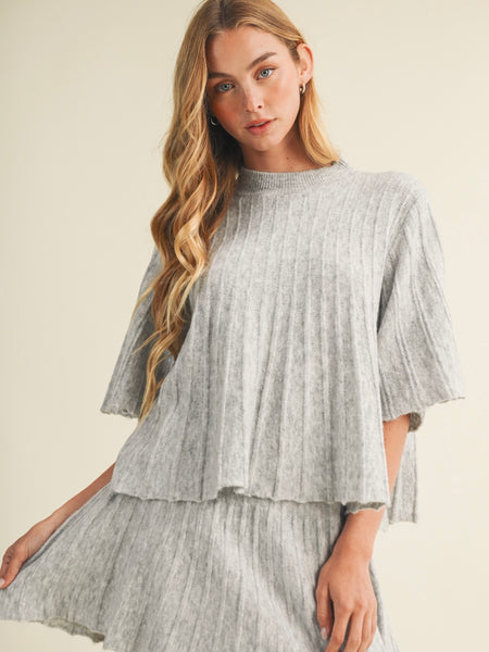 High Neck Knit Top