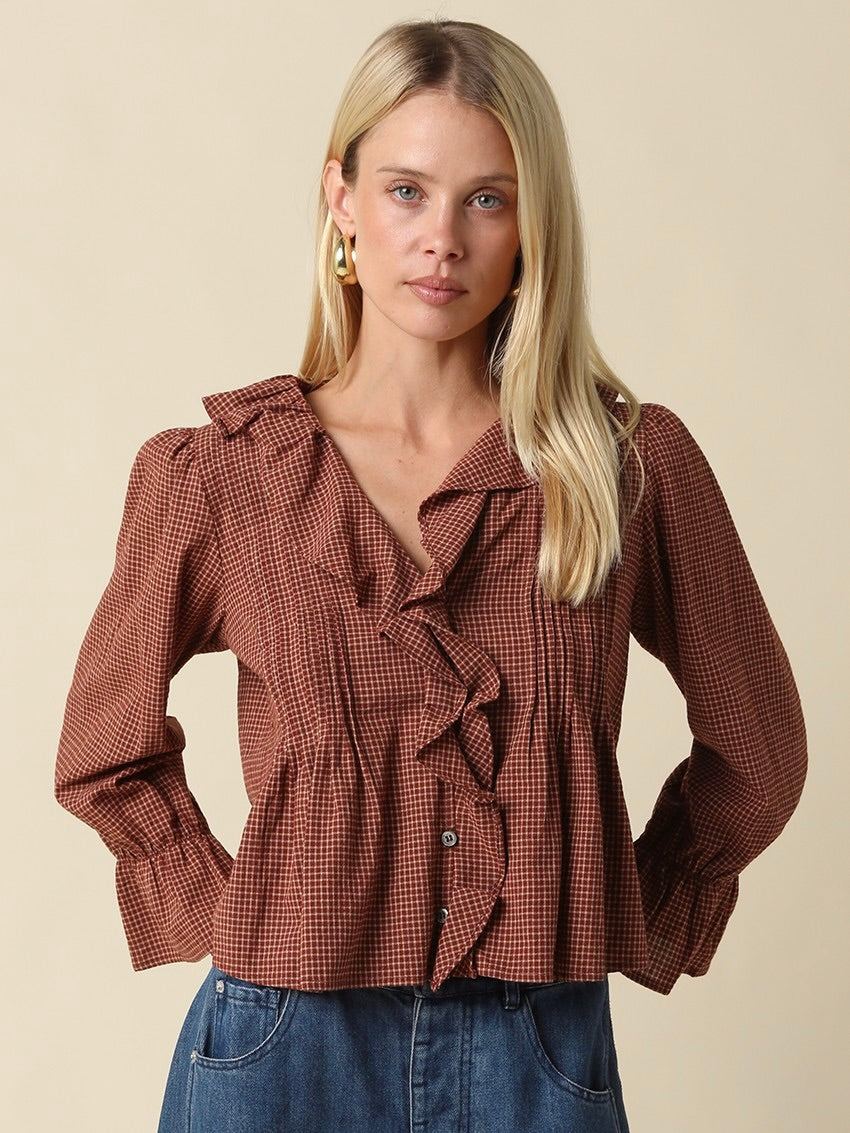 Gwen Plaid Top