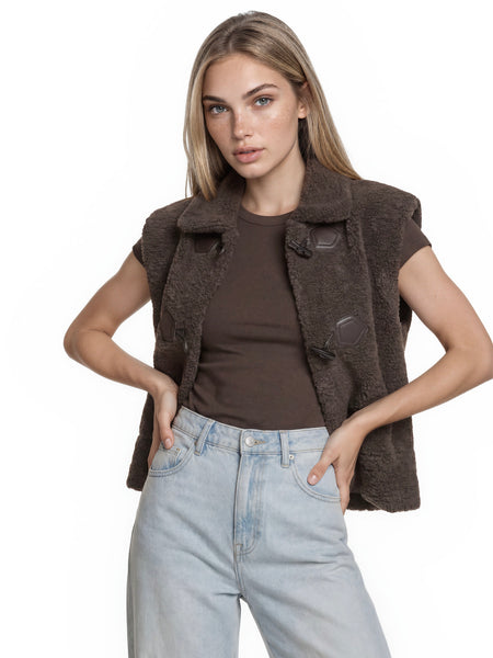 Faux Fur Cropped Vest