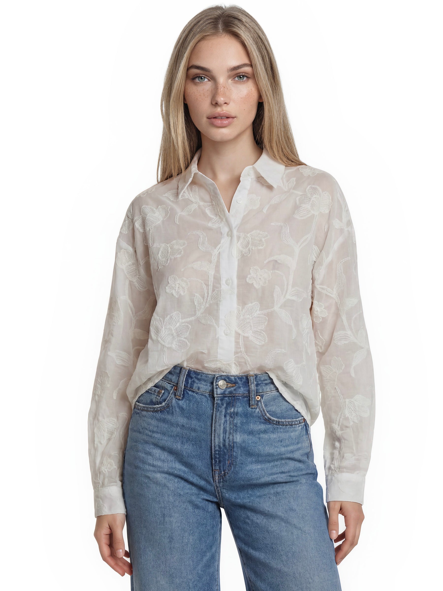 Embroidery Long Sleeve Top