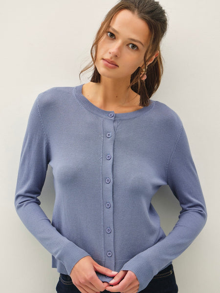 Evelyn Crew Neck Cardigan