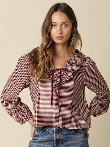 Alexa Gingham Top