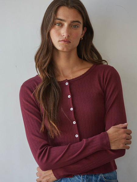 Button Down Henley Top