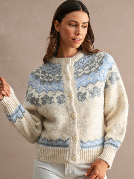 Jacquard Knitted Cardigan