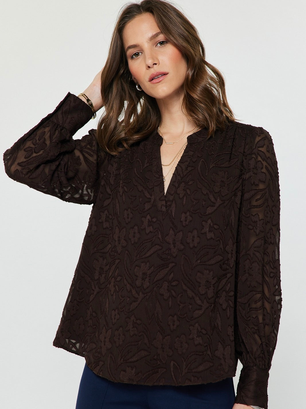 Faith Floral Jacquard Top