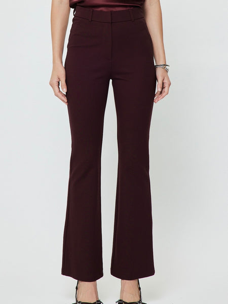Ponte High Rise Full Length Flare Pants
