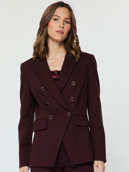 Double Breasted Notch Collar Blazer