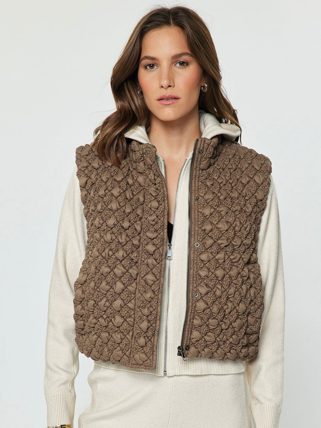 Quilted Cropped Vest