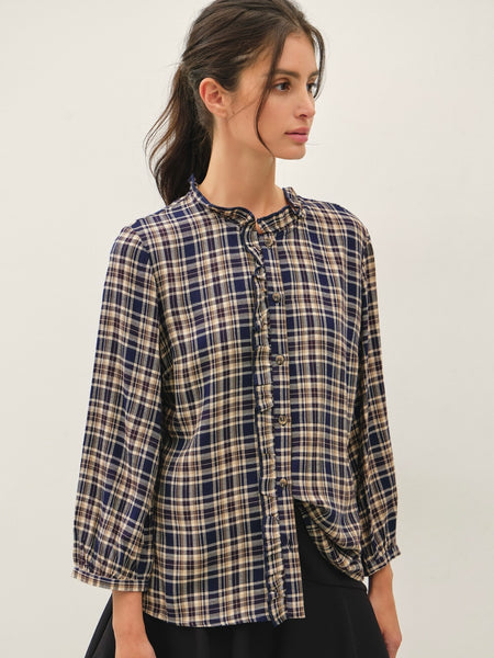 Boho Plaid Button Down Shirt