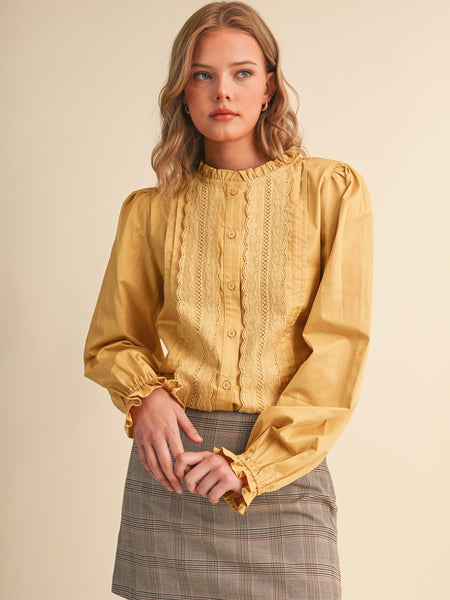 Downton Ruffle Front Blouse
