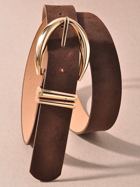 Microsuede Oval Loop Belt
