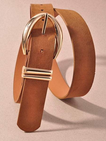 Microsuede Oval Loop Belt
