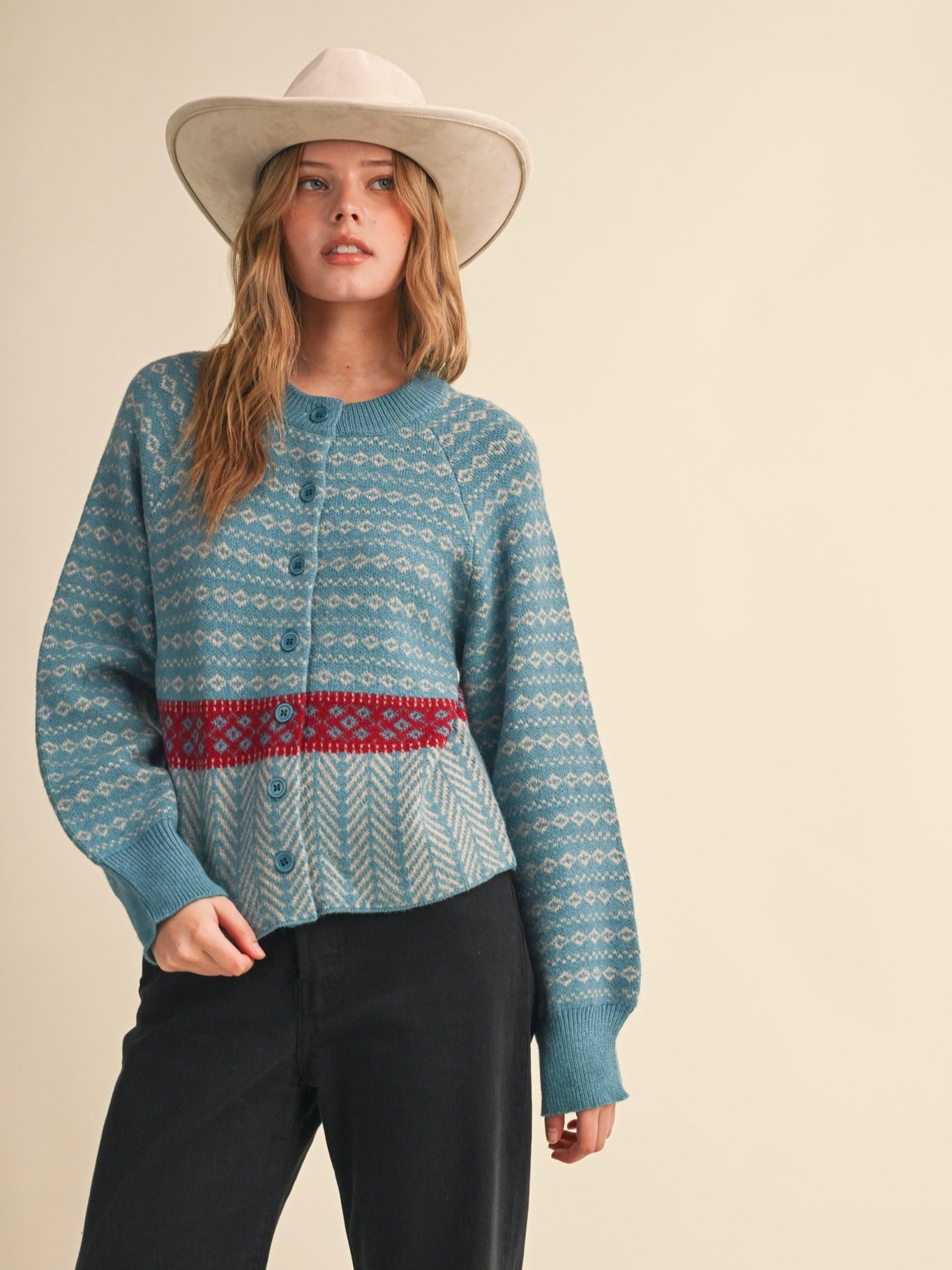 Geometric Knit Cardigan
