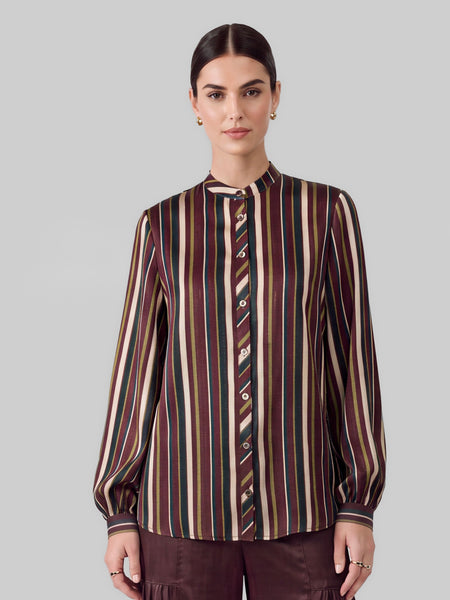 Stripe Button Down Blouse