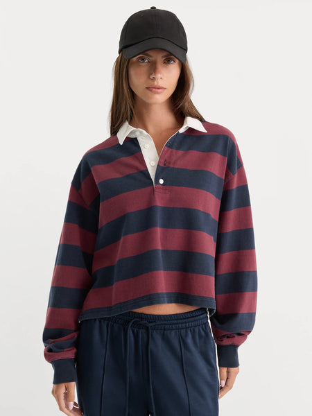 Good American The Cropped Rugby Polo