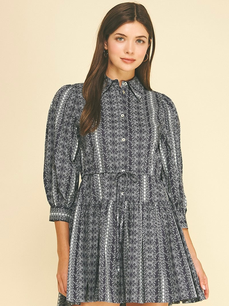 Boho Geometric Stripe Dress