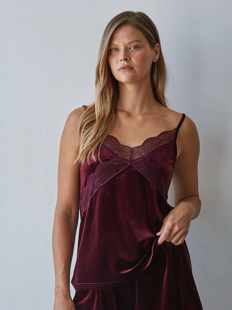 Beth Lace Trim Cami Top