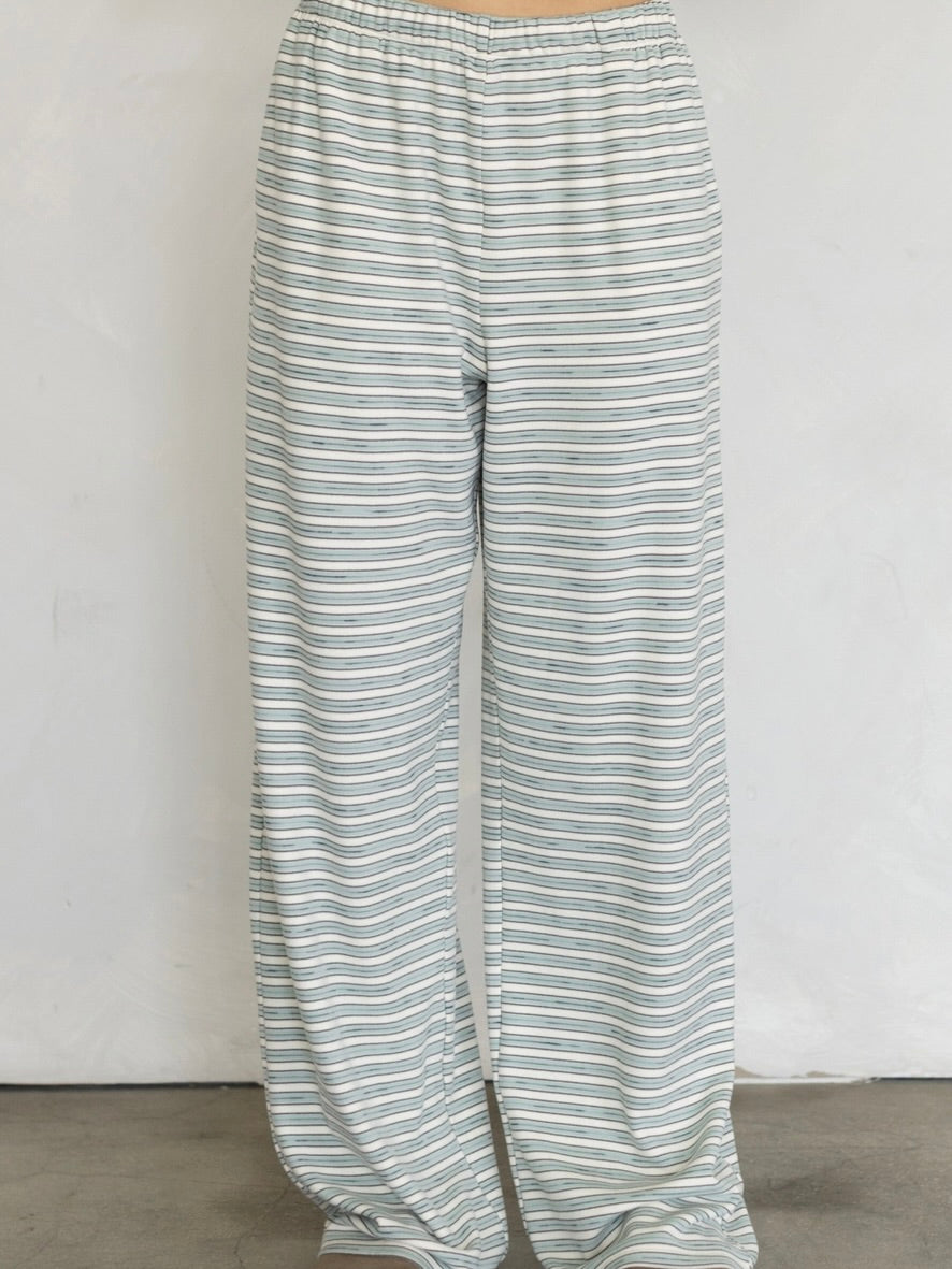 Brushed Knit Stripe Pants