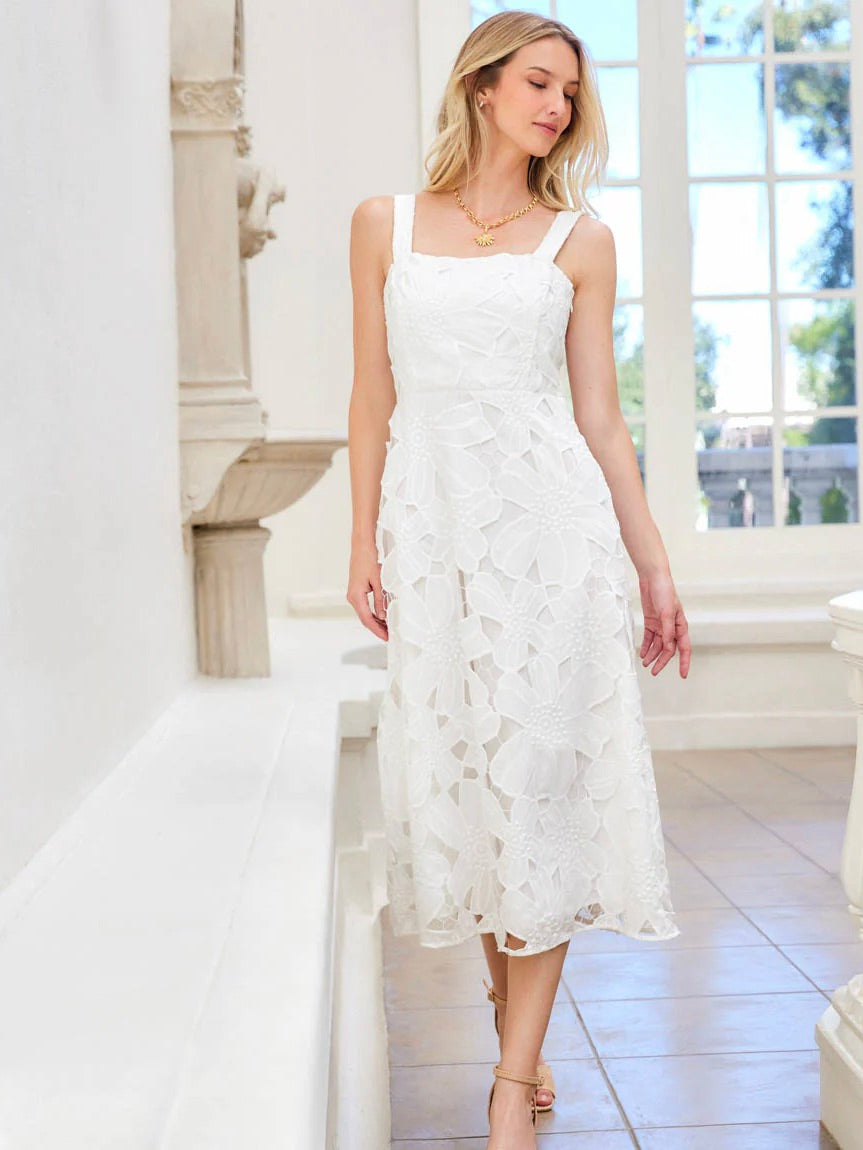 Karen Kane Embroidered Cut Out Sundress