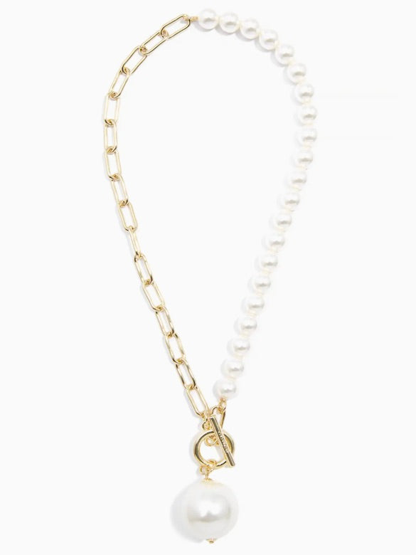 Chain Pearl Necklace