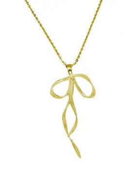 Long Drape Bow Necklace