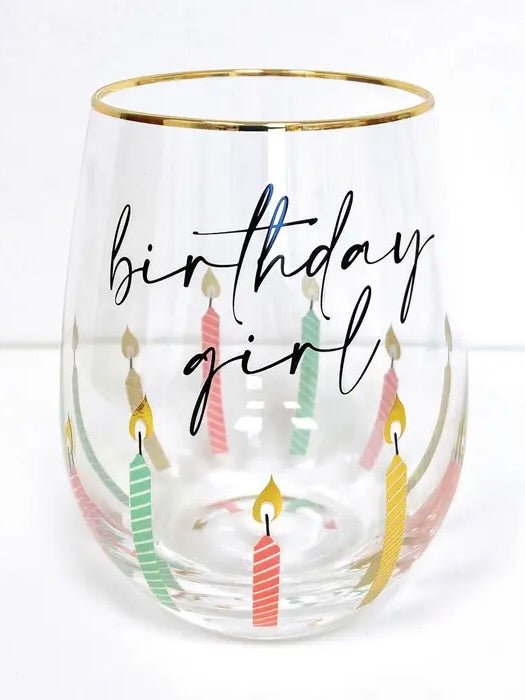Birthday Girl Stemless Wine Glass