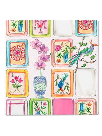 Mahjong Pink Ceramic Coaster