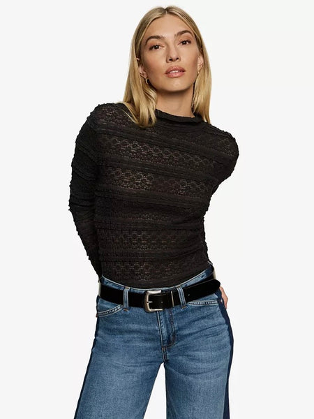 {Sanctuary} High Crew Lace Tee