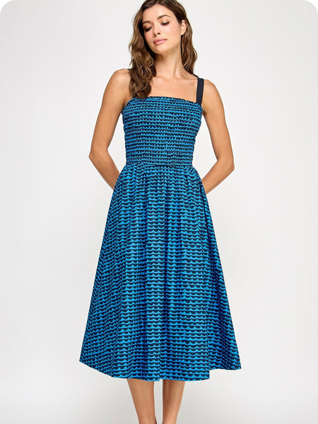 Lisa Smocked Midi Dress