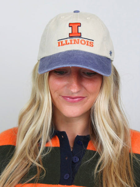 Illinois Illini Mojave Logo Line Two Tone Clean Up Cap