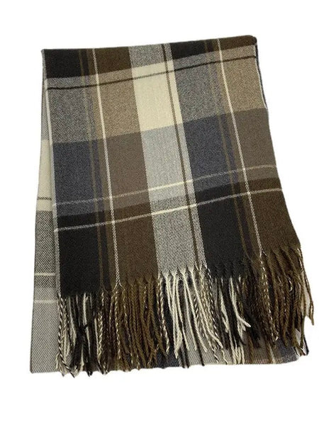Plaid Tassel Scarf