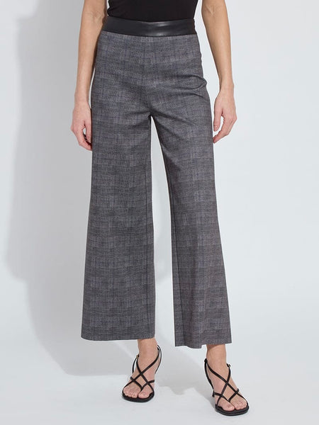 {Lyssè} Denver Hi Waist Wide Leg Printed Ponte Pant
