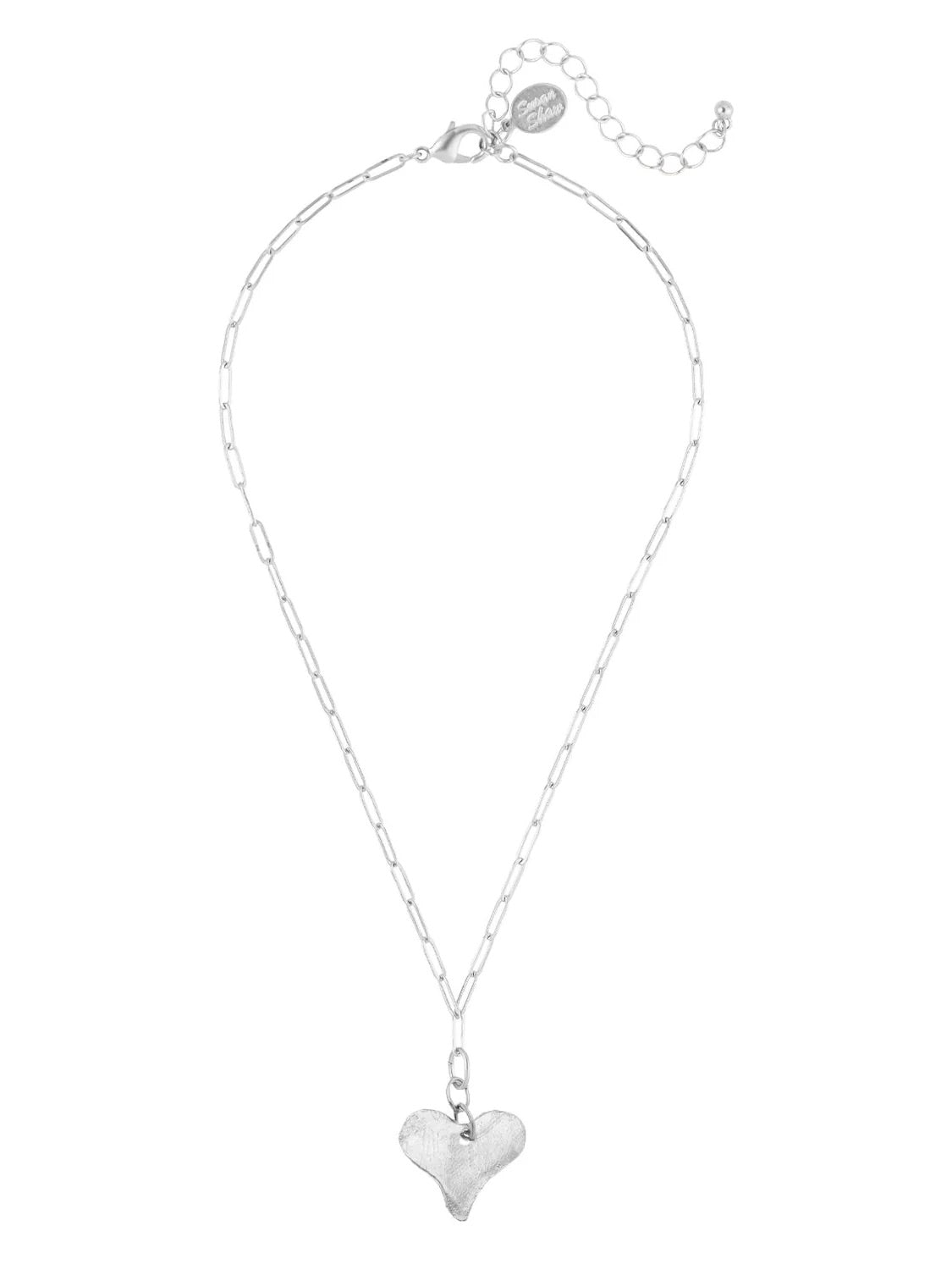 Susan Shaw Heart Paperclip Necklace