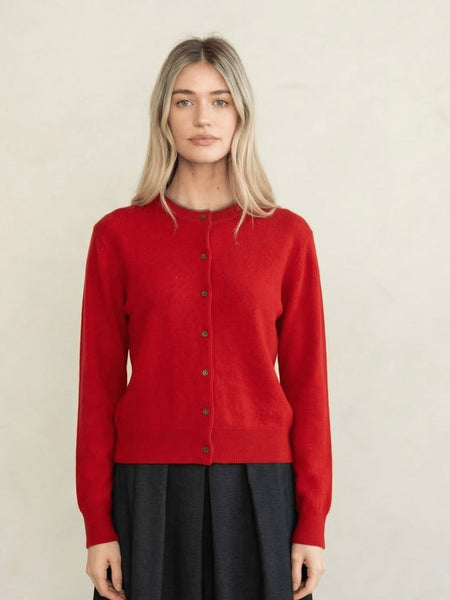 Emma Timeless Contrast Neck Cardigan