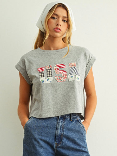 USA Patchwork Top