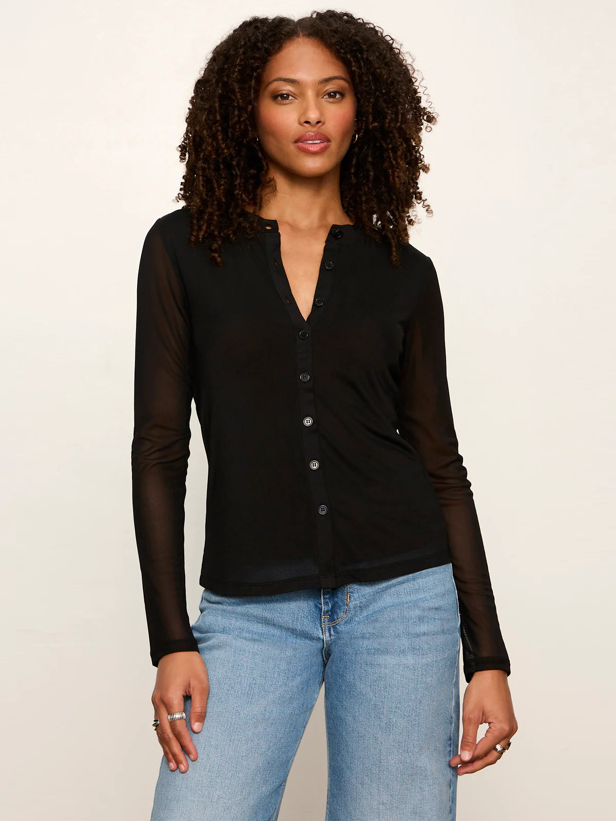 Sanctuary Mesh Long Sleeve Cardigan