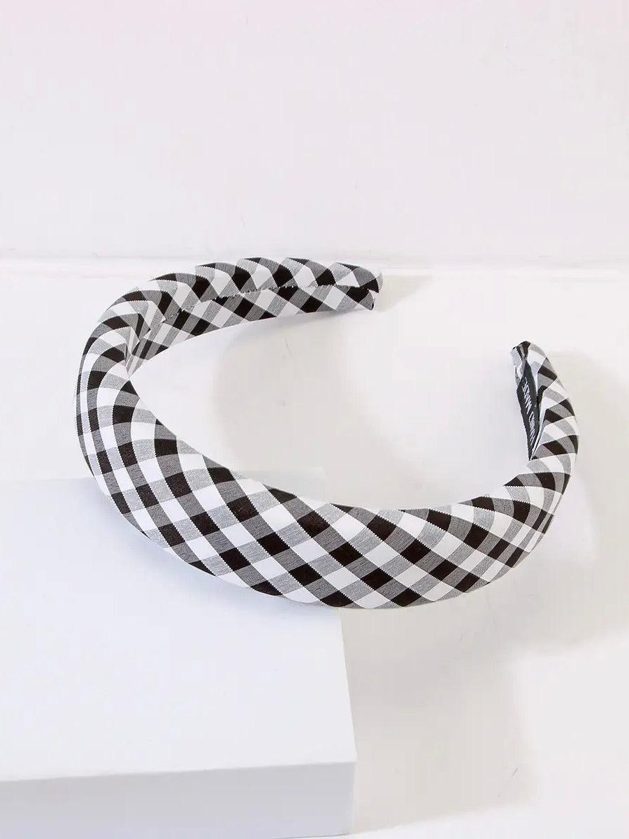 Gingham Puff Headband