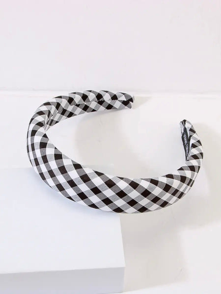 Gingham Puff Headband