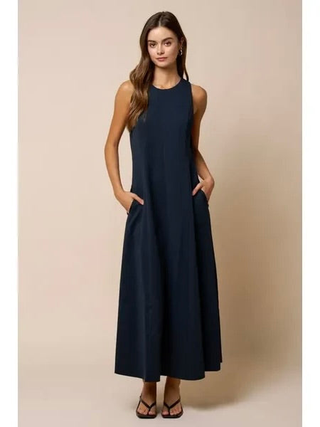 Flare Scuba Maxi Dress