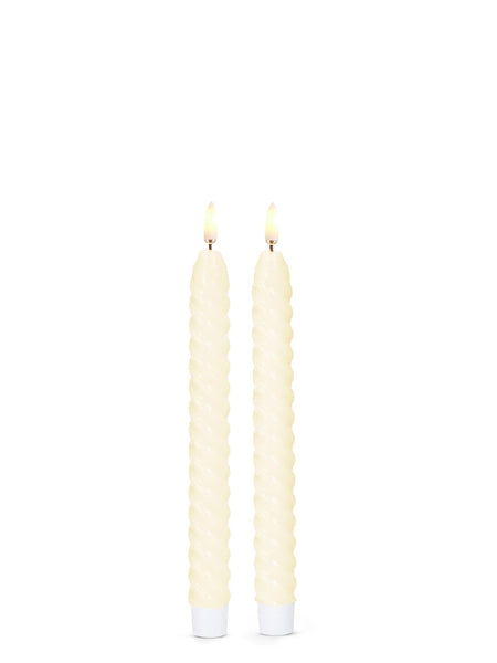 8.5" Twist Taper Flameless Candle Set