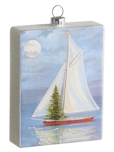 Holiday Sailing Rectangle Ornament