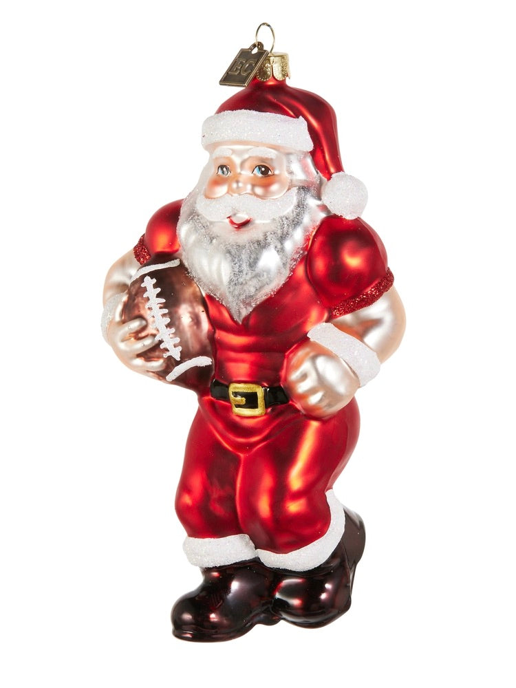 Red Varsity Santa Ornament