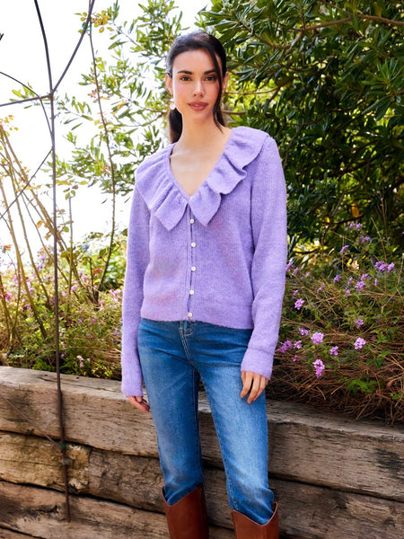 {Karen Kane} Ruffle Cardigan Sweater