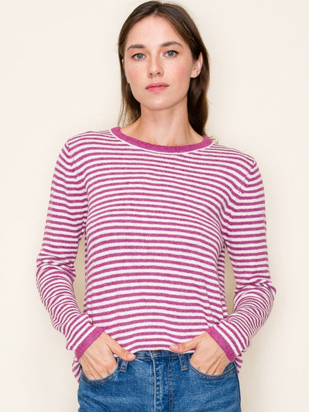 Striped Crewneck Pullover Sweater