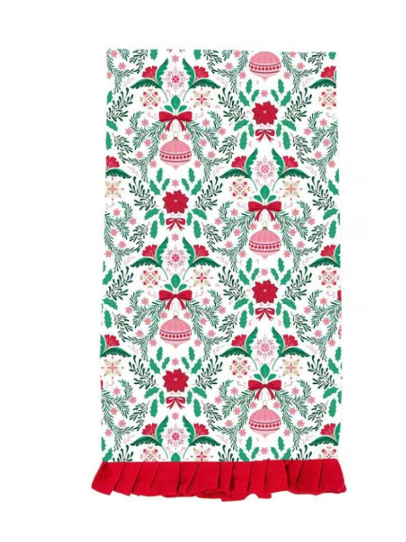 Holiday Embellished Tea Towel