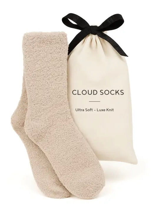 Luxe Cloud Socks by Sweet Dreams - Beige