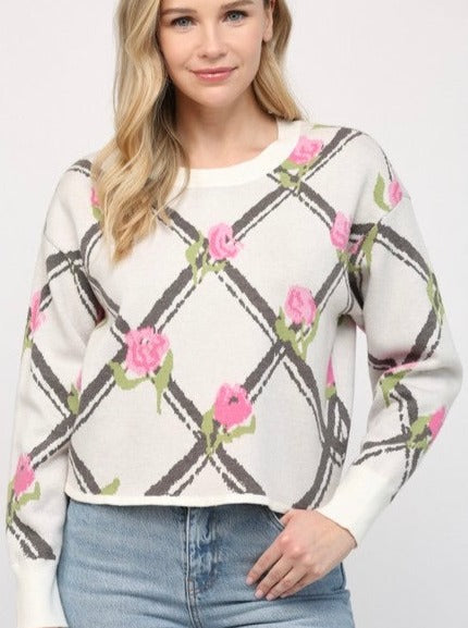 Rose Trellis Sweater