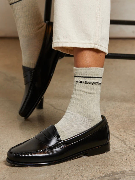 {perfectwhitetee} You Are Perfect Sock