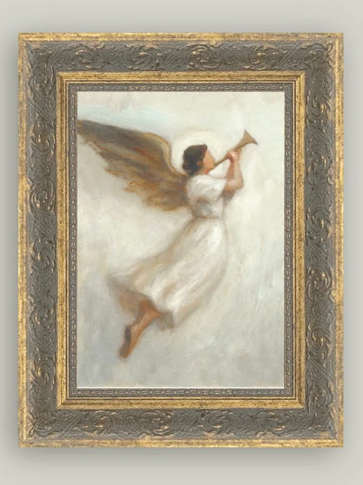 The Trumpeting Angel Patina Gold